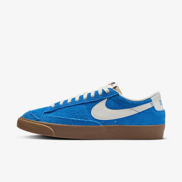 Blue suede nike high tops hot sale